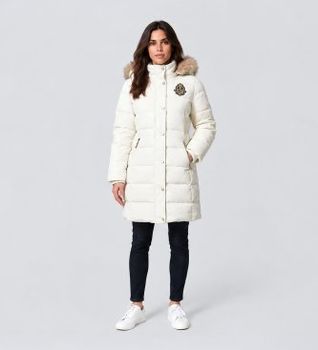 Lauren Ralph Lauren para mujer. 297P23455004 Abrigo de plumas acolchado blanco (XS), Casual, Sintético