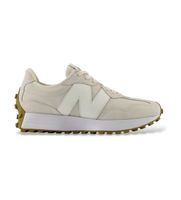 new balance para mujer w327v1li zapatillas de piel 327 beige 44 plano ante cordones casual