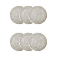 set 6 pl hondo 23 element cream hydrozer 23cm bidasoa element hydrozero - beige apto microondas