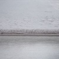 alfombra de piel fluffy gris  180x200 cm ovalado