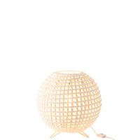 lampara redonda de metal retorcido blanco 355x355x42 cm