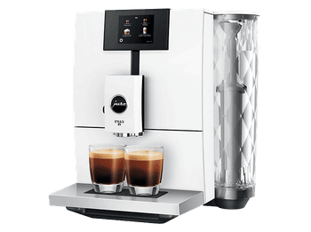 Cafetera superautomática - Jura Ena 8 Full Nordic EC, 15 bar, 1450W, 2 tazas, Espuma fina, Café en grano, WiFi, Blanco