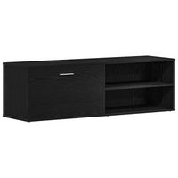 mueble para tv de roble negro 120x34x37 cm madera de ingenieria vidaxl