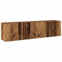 muebles de tv de pared 2 uds madera envejecida 80x30x41 cm vidaxl