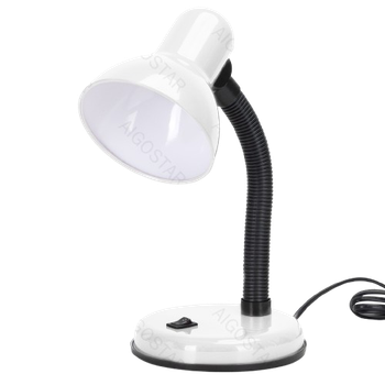 Aigostar Lámpara de Escritorio Retro， Flexo LED Escritorio sin Bombilla， Lámpara de mesa Compatible con Led Bombillas Modelo E27， Máx 240V， Lampara Lectura para Leer， Trabajar， Estudiar， Blanco