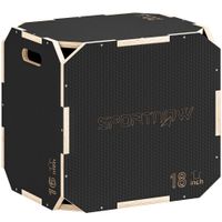 sportnow cajon pliometrico de madera 3 en 1 con 3 alturas diferentes asas sin esquinas entrenamiento de salto 51x475x405 cm