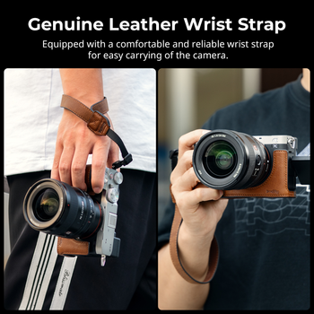 Kit de Funda de Cuero para Cámara SmallRig A7C II / A7CR para Sony Alpha 7C II/Alpha 7CR, Estilo Retro, Funda de Cuero para Cámara con Correa para la Muñeca