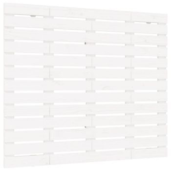 Cabecero Cama De Pared Madera Maciza Pino Blanco 81x3x91,5 Cm Vidaxl