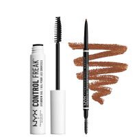 nyx professional makeup tame and define brow duo varios tonos - auburn