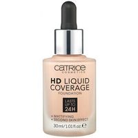 catrice base de maquillaje hd coverage liquid foundation - 10 light beige para mujer