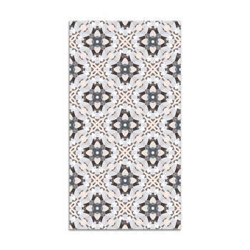 Panorama Alfombra Vinílica Baldosa Modelo Oriental Gris 80x200 Cm