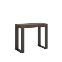 consola extensible 90x40196 cm tecno small premium estructura nogal antracita