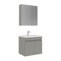 conjunto de mueble con lavabo y espejo 2 piezas  - 65 x 45 x 57 cm - cachemira mate