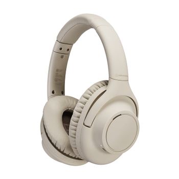 Audio-Technica ATH-S300BT Auriculares Bluetooth con Cancelación de Ruido Híbrida Digital Beige