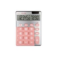 calculadora de sobremesa milan silver 10 digitos teclas grandes rosa