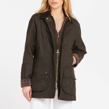 Barbour Beadnell Waxed Cotton Jacket - UK 16