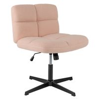 costway silla giratoria de oficina en casa con superficie de peluche de rizo altura ajustable base de metal elevador de gas premium rosa