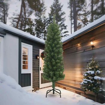 Árbol De Navidad | Decoraciones De Navidad Estrecho Con Soporte Pvc 270 Cm