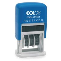 colop s160l1 mini text dater stamp received 25x12mm