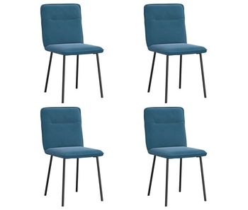 Vidaxl sillas de comedor 4 unidades terciopelo azul
