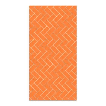 Alfombra Vinílica Naranja 120x160cm Mosaico Ladrillos