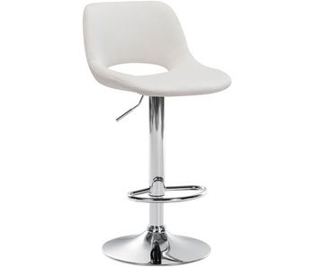 Taburete de bar camden en terciopelo crema 46x42x86 cm