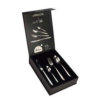 Arcos Cubertería De 24 Piezas En Caja Regalo (6 Cuchillos, 12 Cucharas, 6 Tenedores)