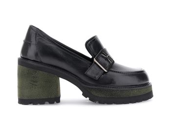 mocasines de piel con hebilla black