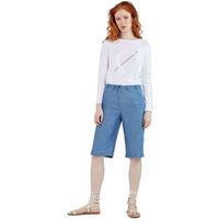 cafe noir short cafenoir pantaloncino bermuda pescatora blu pervinca jp0024 para mujer