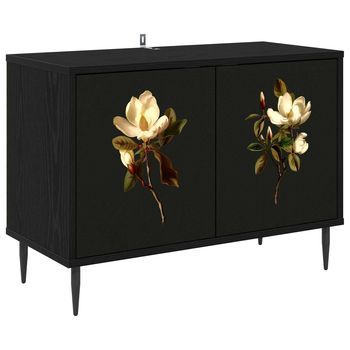 Mueble De Tv Bremen 69 X 33 X 50,5 Cm Roble Negro Vidaxl