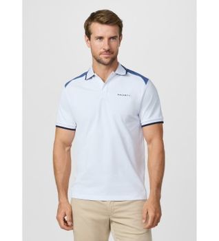 Hackett London para hombre. HM5600123 Polo HS Colour Block blanco (S), Casual, Algodón, Manga corta