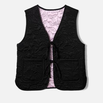 Damson Madder Arte Embroidered Quilted Shell Gilet - UK 12