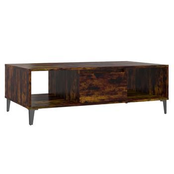 Mesa De Centro，mesa Auxiliar，mesa De Café Madera Ingeniería Marrón Ahumado 103,5x60x35 Cm