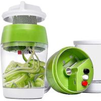 cortador en espiral mano 4 en 1 espagueti vegetal cortador en espiral de verduras melon fideos rallador raspado