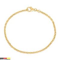 pulsera oro de 14 quilates con eslabones de cadena ancla 2 mm