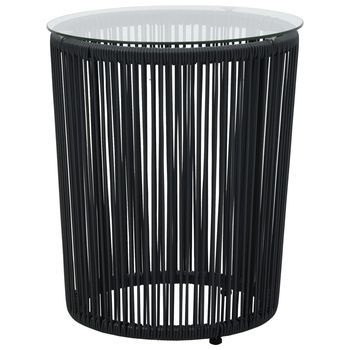 Conjunto Conjunto Mesa Y Sillas Jardin De Jardín 3 Uds | Mueble Jardin Mesa Y Sillas Y Cojines Ratán Pe Negro