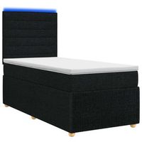 cama tapizada 90x190x1405 cm tejido - negro