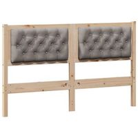 cabecerorpanel de cabecero otro marron y taupe 140 cm madera maciza de pino