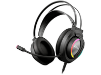 auriculares gaming - krom stereo rgb de diadema con cable para pc microfono usb jack 35mm negro