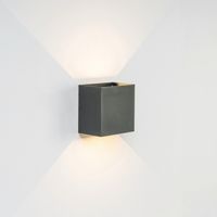 aplique de exterior led davos xl dim 2700k 2x10w