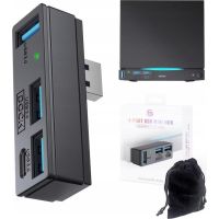 hub usb jys 4 puertos usb-a 30 y usb-c 5 gbps negro