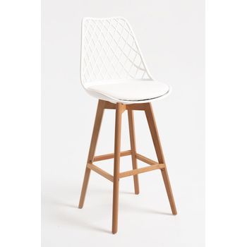 Taburete Mima De Polipiel 110*49*39 Cm - Blanco