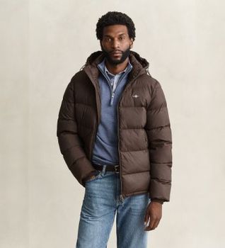 Gant para hombre. 7006661 Chaqueta Active marrón oscuro (L), Negro, Deportivo, Poliéster Reciclado