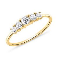 anillo de mujer de plata 925 dorada con circonita cubica