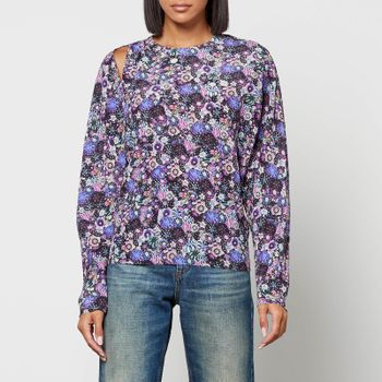Isabel Marant Saldana Cutout Stretch-Silk Blouse - FR 36/UK 8