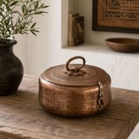 caja de laton labrada a mano cobre 25x25x10 cm