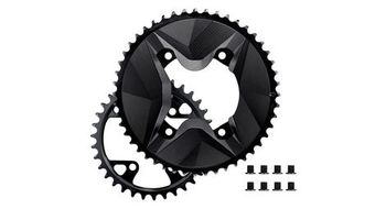 Platos alugear redondo aero asimetrico shimano grx 11 12 velocidad negro