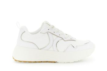 zapatillas deportivas en tejido y piel revestida white 41