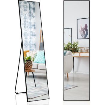 160 X 40 Cm Espejo Rectangular/3 En 1 Espejo De Pared O De Pie Costway 120 X 37 X 2 Cm Plata