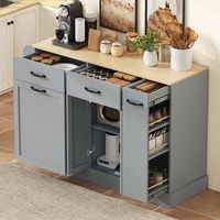 aparador - mueble para cocina y salon - mdf - gris 1335x40x86cm